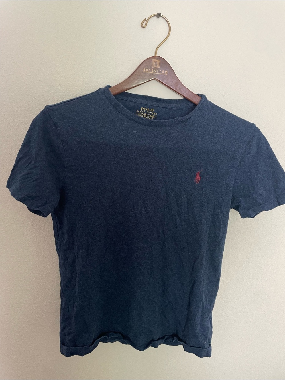 Polo by Ralph Lauren Navy Crewneck Tee with Red Pony